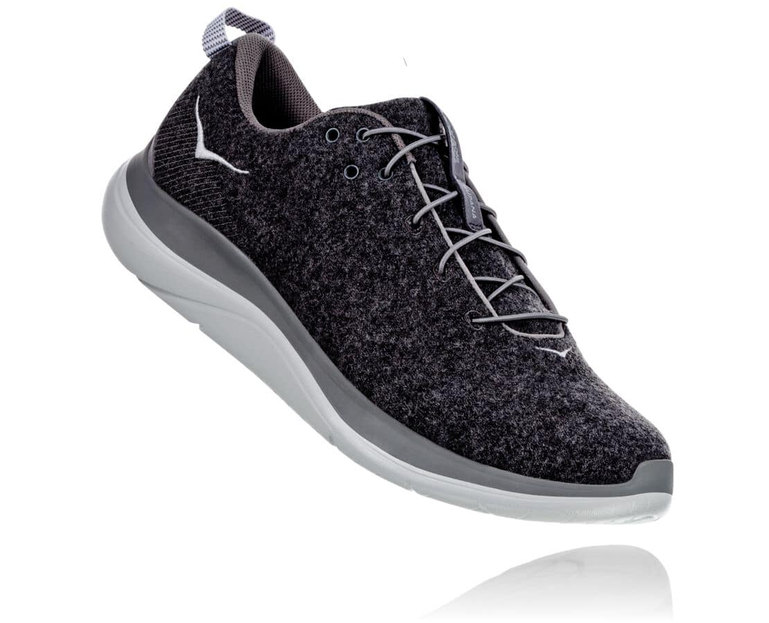 Hoka One One Hupana Flow Wool Női Edzőcipő Sötét Szürke [BPCQN-0986]